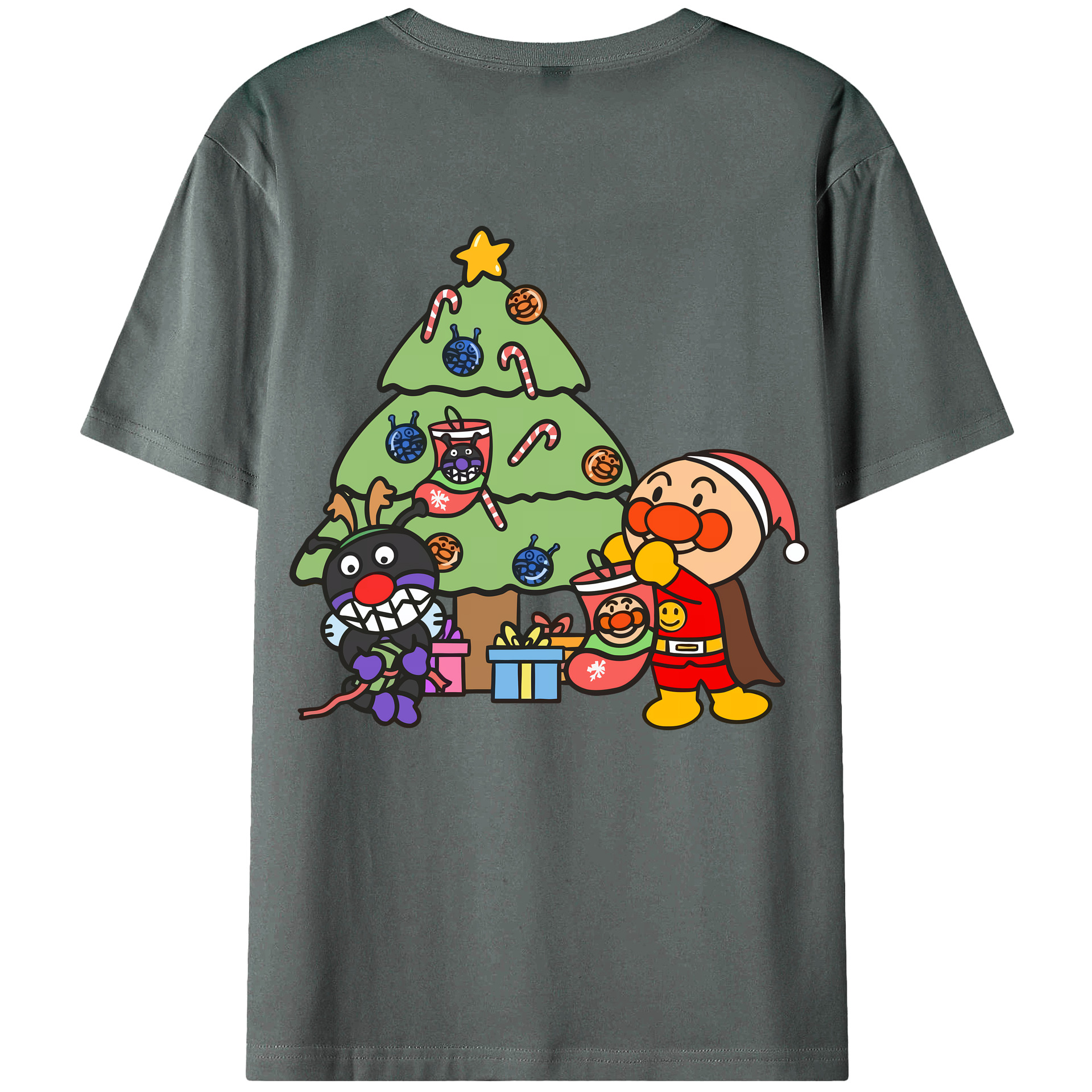 （画像用） アンパンマン Anpanman 綿100％半袖Tシャツ（背面プリント）